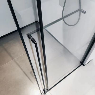 Acier inoxydable, design minimaliste, porte coulissante disponible dans la porte de la douche